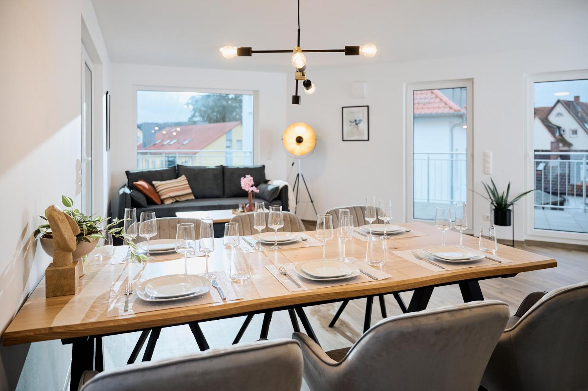 Moderne Apartments Mit Highspeed-Wlan Und Gratis-Tiefgarage Ihr Perfekter Rueckzugsort Nahe Dem Zentrum Und Der Therme I Barrierearm Bad Kissingen Kültér fotó
